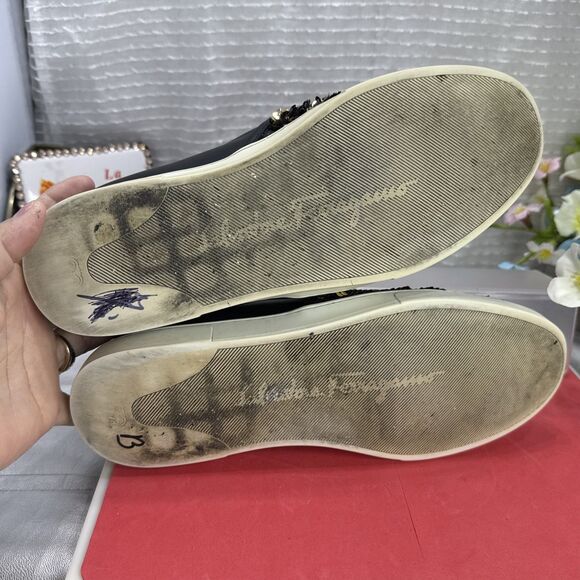 (E2) Salvatore Ferragamo Ladies Salina P Sequin Sneakers, Size 8.5 C - Picture 9 of 13